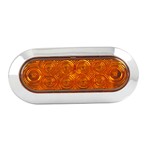 6'' Oval Light Amber Surface Mount 