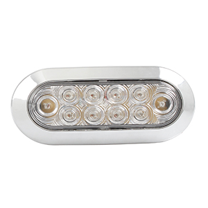 6'' Oval Light Clear Surface Mount 