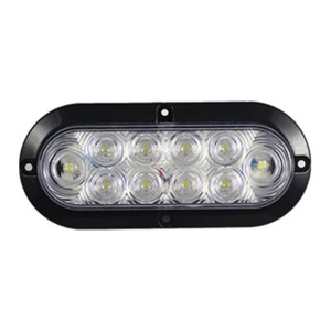 6'' Oval Light Clear Flange Mount  